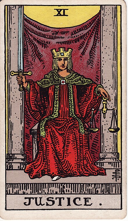 RWS Tarot 11 Justice